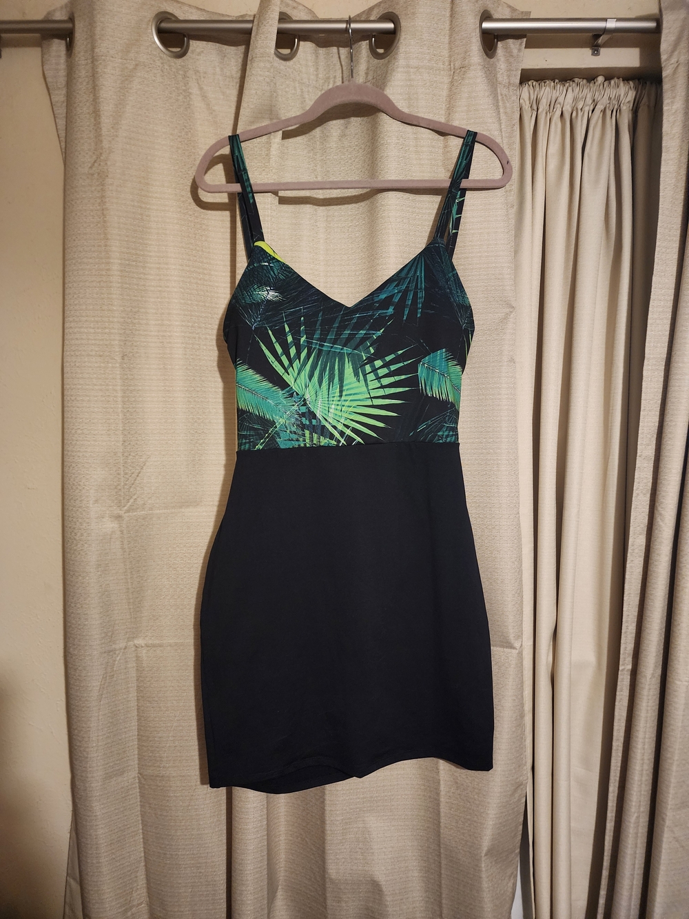 Green Palm-Print Black Sundress - Women's FABLETICS